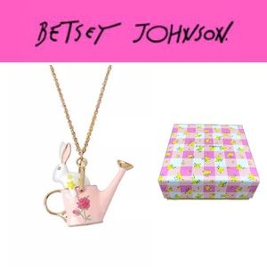 Between Johnson Spring Fling Bunny in Watering Can Slider Necklace